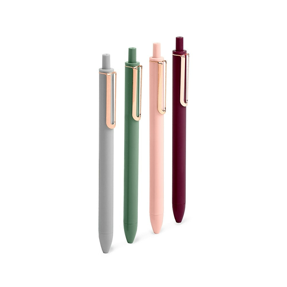Stylo gel rétractable Poppin Jewels Luxe - Encre noire - Lot de 4