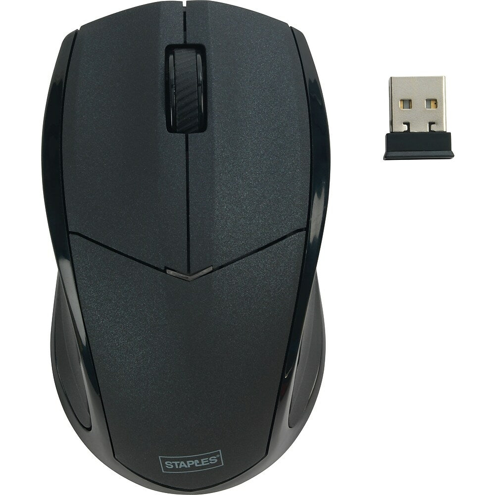 Staples Wireless Optical Mouse - Black