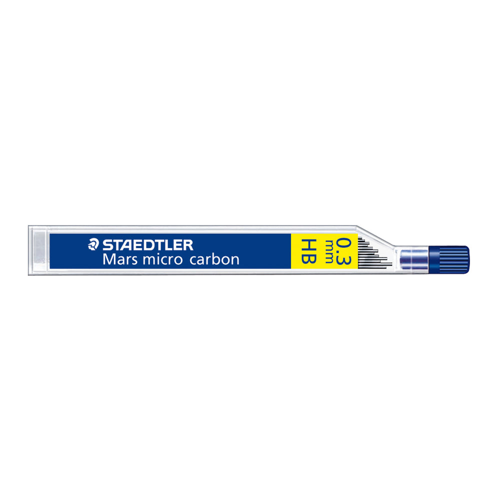 Recharges de mines pour porte-mine Staedtler Mars Micro Carbon - HB - 0,3 mm - Lot de 12