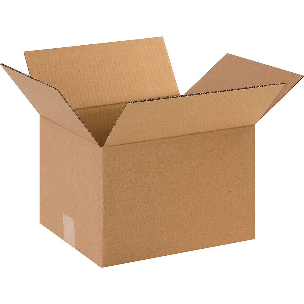 Boîte d'expédition en carton ondulé Staples - 30,5 cm (L) x 25,4 cm (l) x 20,3 cm (H) - Kraft - Paquet de 25