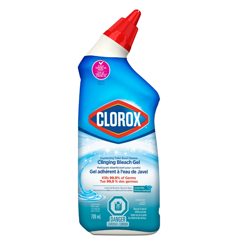 Gel désinfectant pour cuvette de toilette Clorox Clinging Javel - 709 ml