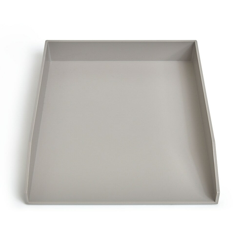 Corbeille à courrier empilable en plastique à chargement frontal TRU RED - Gris