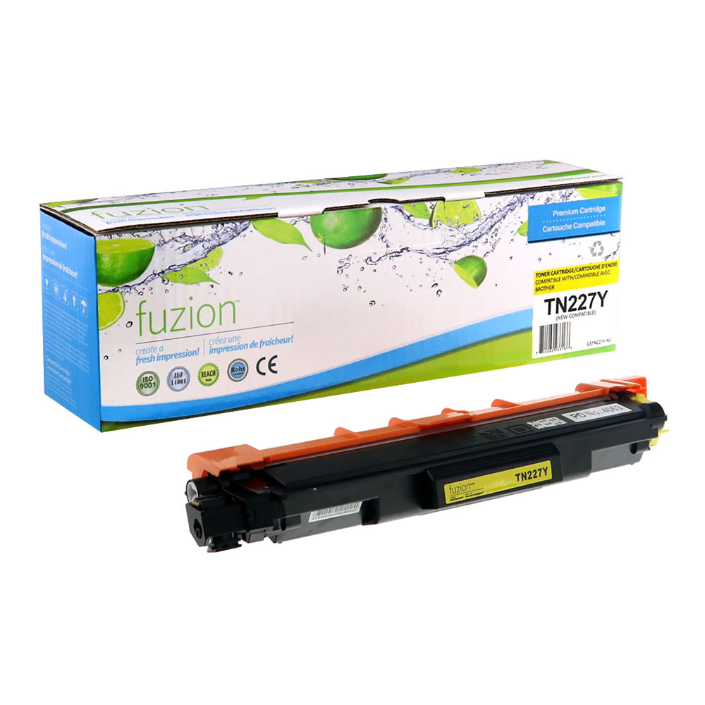 fuzion Brother TN227 Compatible Toner Cartridge - High Yield - Yellow