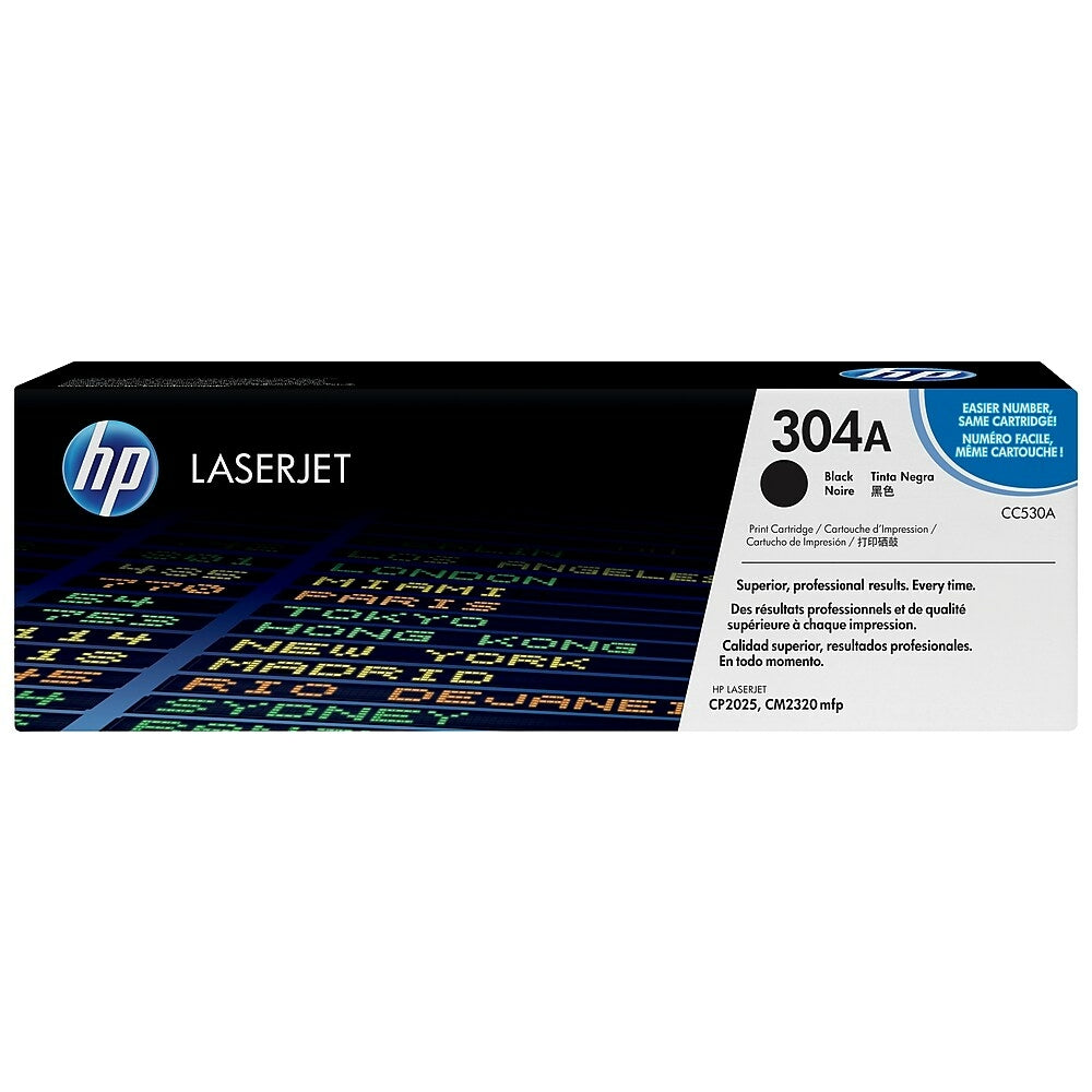 Cartouche de toner noir HP 304A (CC530A) LaserJet d'origine