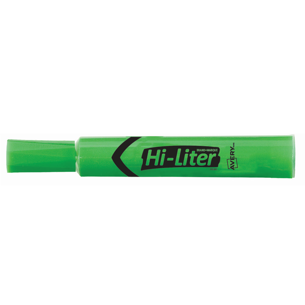 Surligneur à encre à base d'eau Avery Hi-Liter, pointe biseautée, vert fluorescent