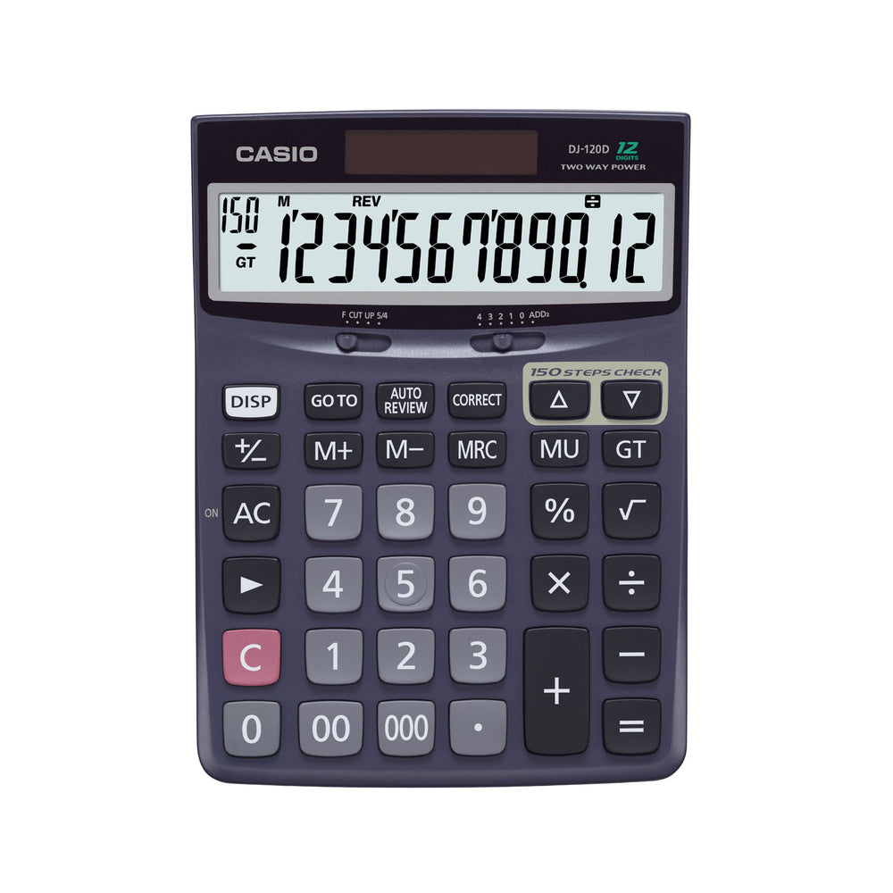 Calculatrice de chèques sans papier Casio DJ-120D à 12 chiffres