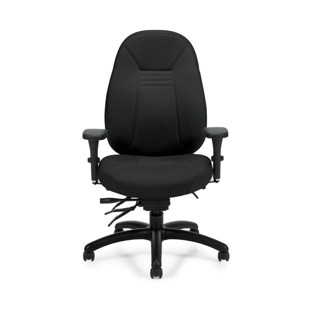 Global ObusForme Comfort Medium Back Multi-Tilter Chair with Casters - Black