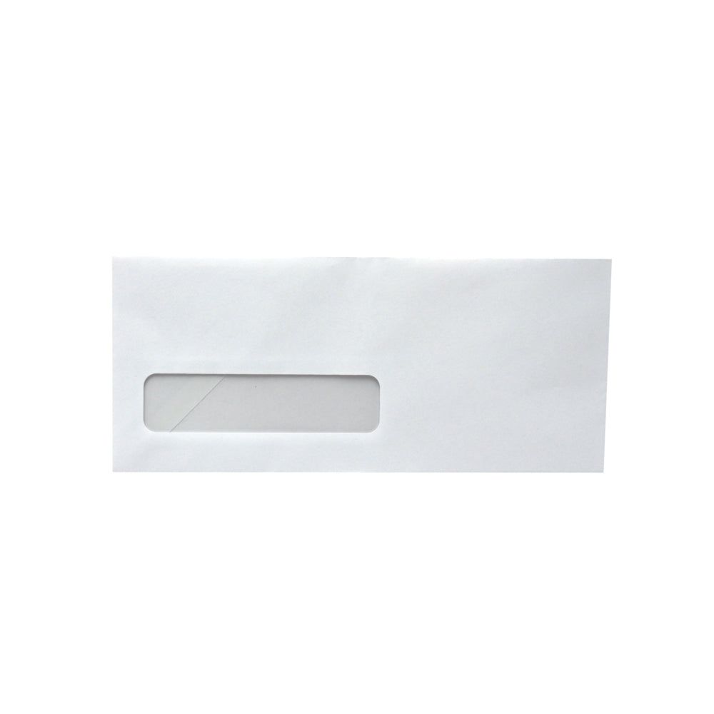 Enveloppes SupremeX à rabat en V et fenêtre - n° 10 - Ouverture latérale - 24 lb - Blanc vélin - 4-1/8" x 9-1/2" - Paquet de 500