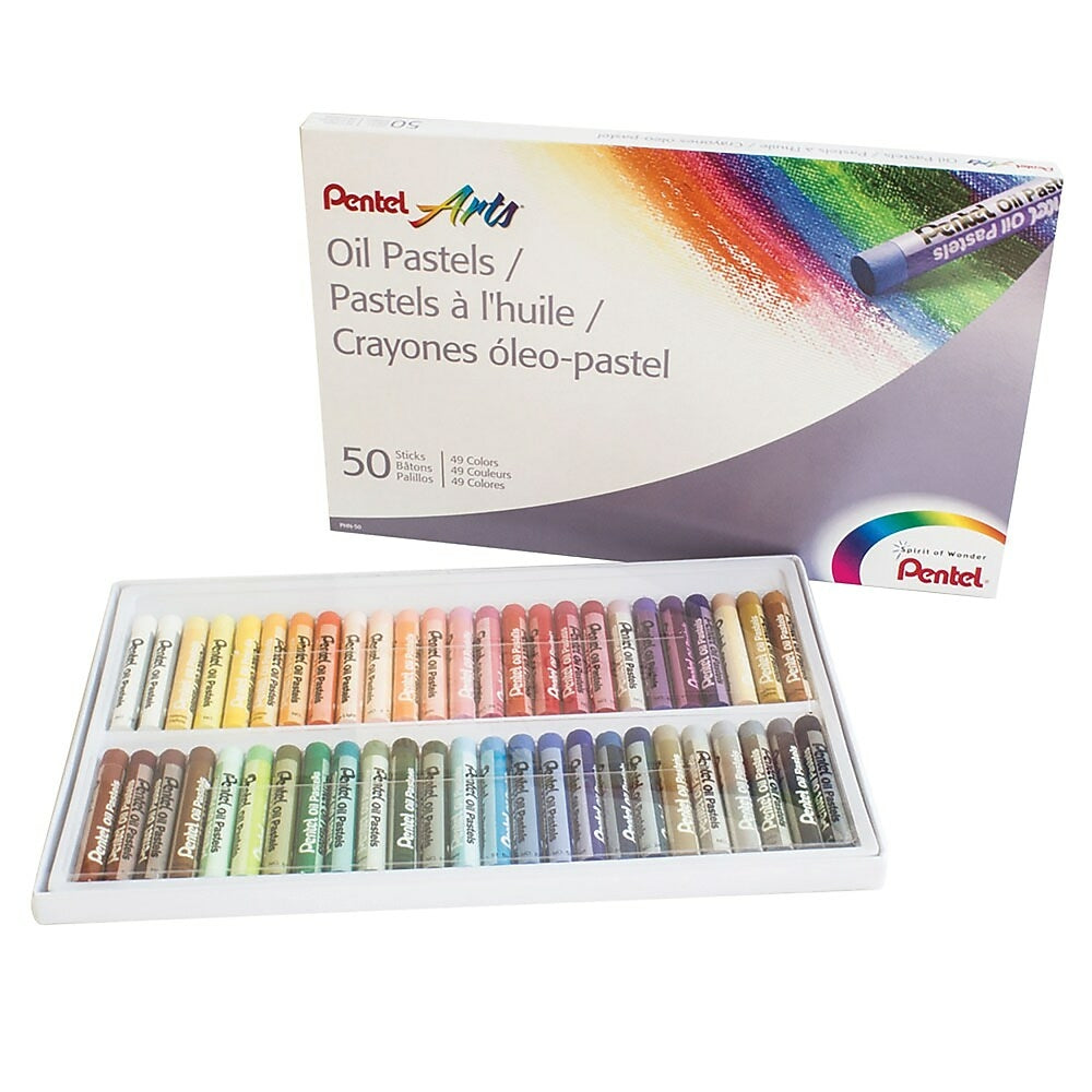 Pentel Arts Oil Pastels - 50 Colour Set