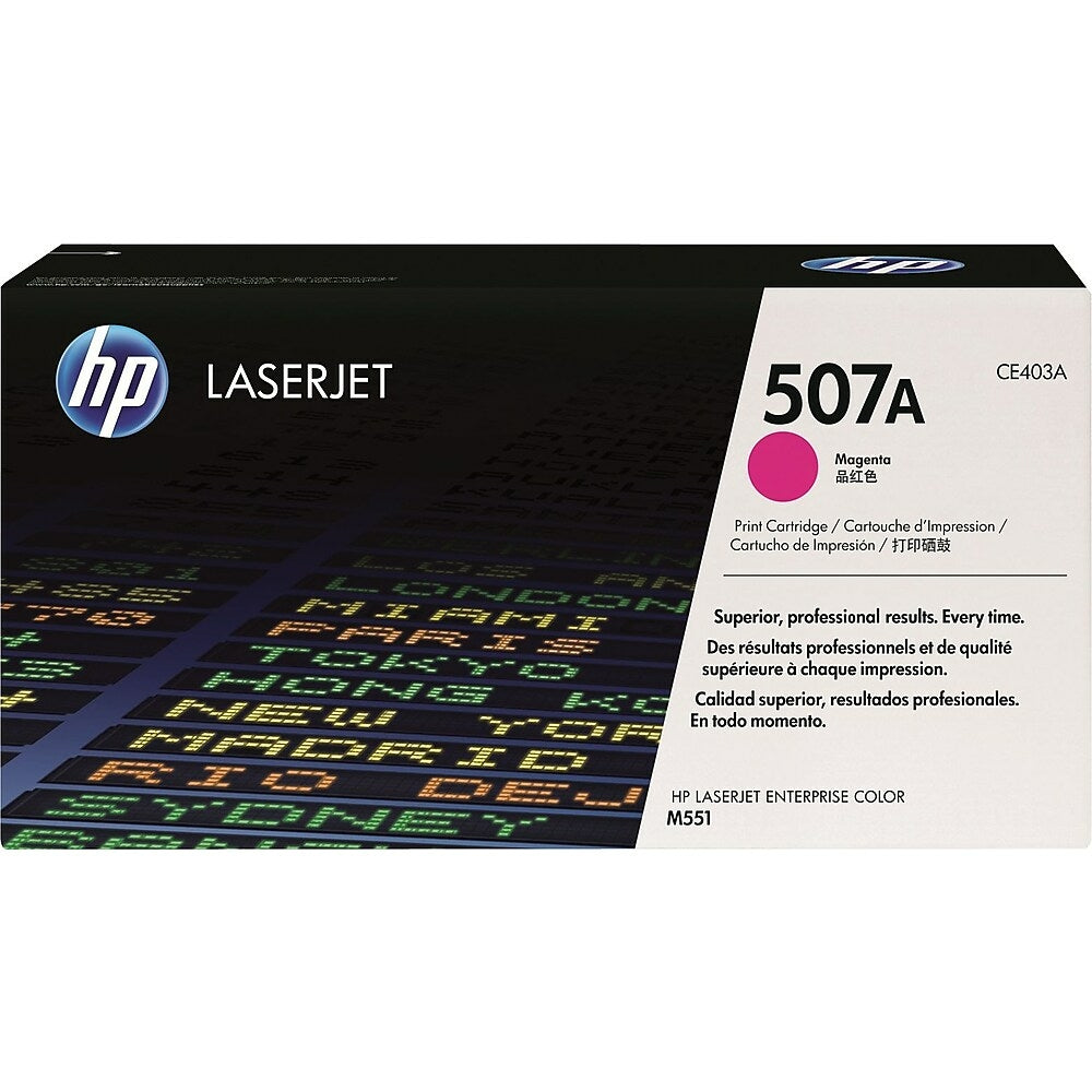 Cartouche de toner magenta d'origine HP 507A (CE403A) LaserJet