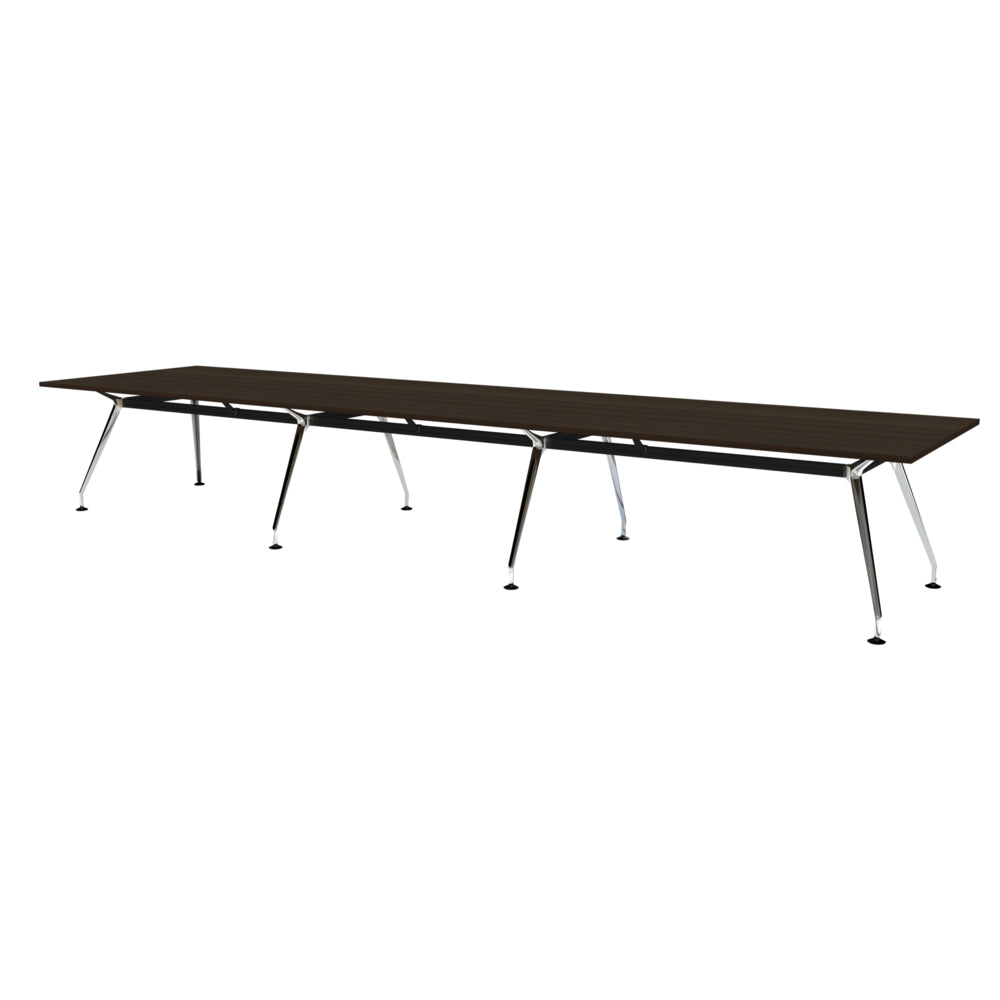 Heartwood HDL Innovations Upscale 14 Person Rectangle Boardoom Table - Evening Zen Chrome