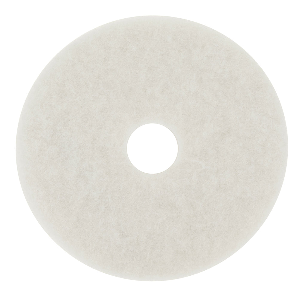 3M White Super Polish Pad - 14" Diameter - 5 Pack