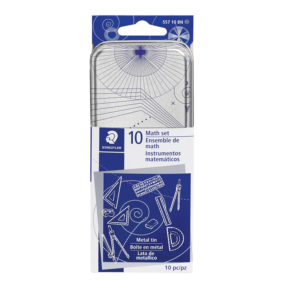 Coffret de mathématiques Staedtler Excellence, 10 pièces