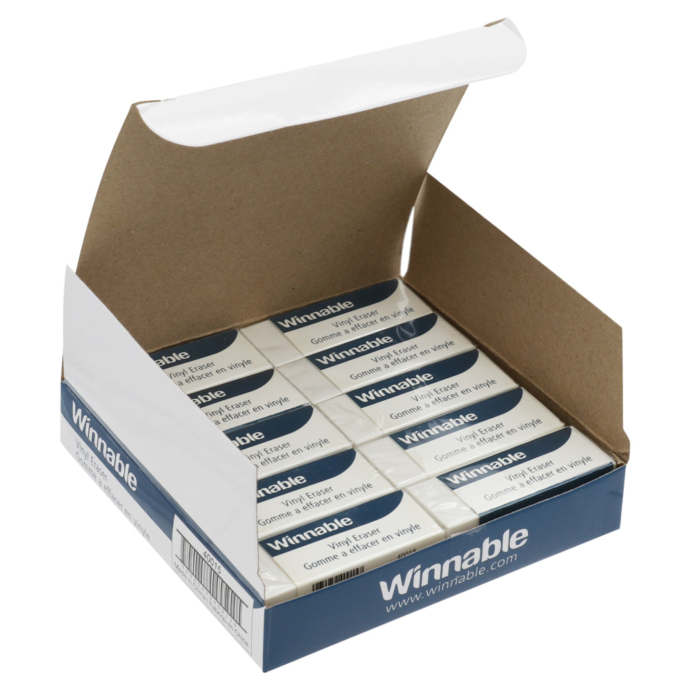 Winnable Latex-Free Vinyl Erasers - 20 Pack