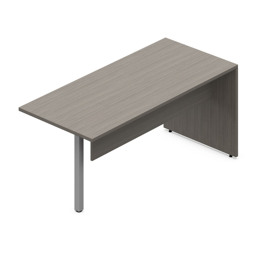 Offices to Go Newland Desk Island with Square Post Leg - 66" x 30" - Grey