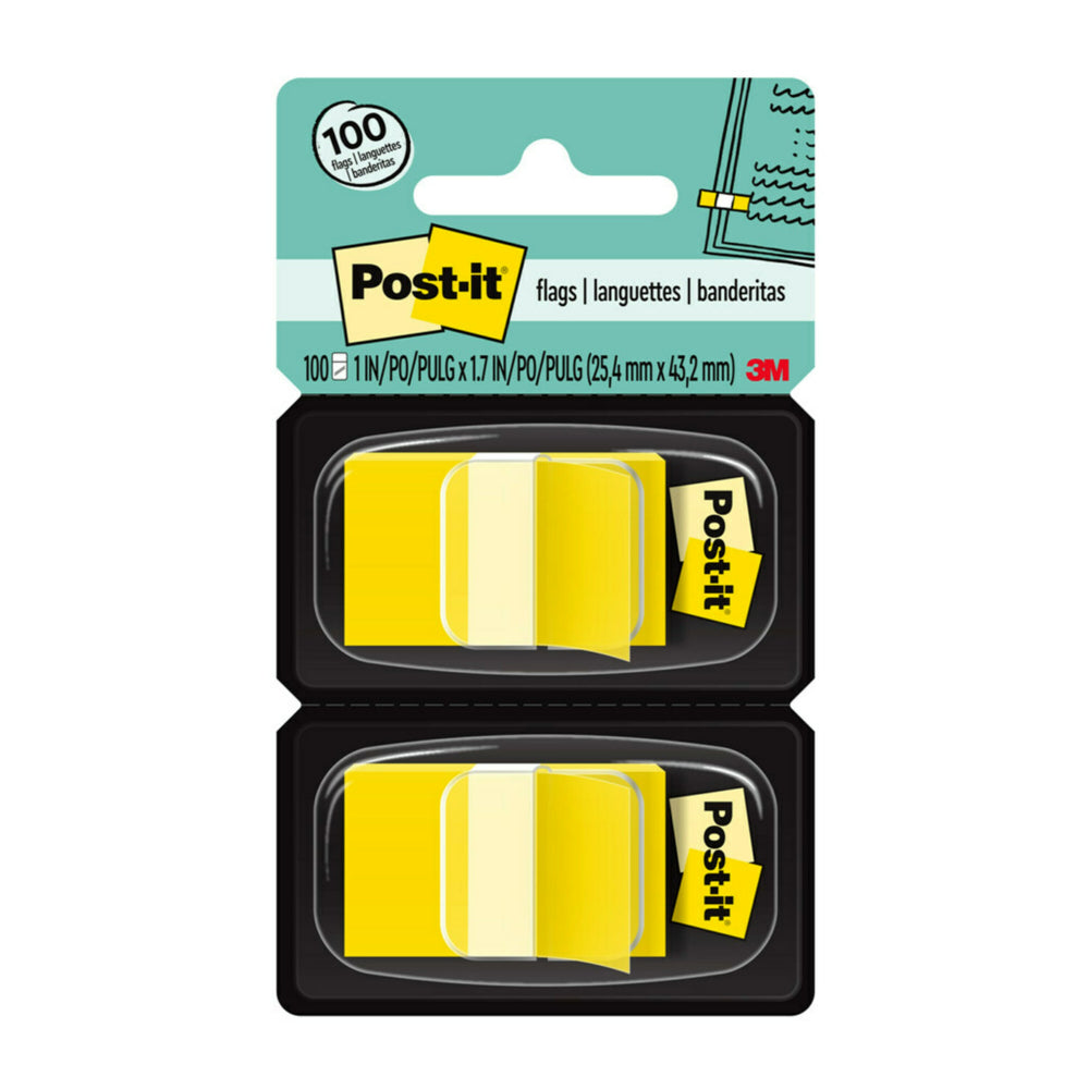 Étiquettes Post-it 2,5 x 4,3 cm - Jaune - 50 étiquettes/distributeur - 2 distributeurs/paquet