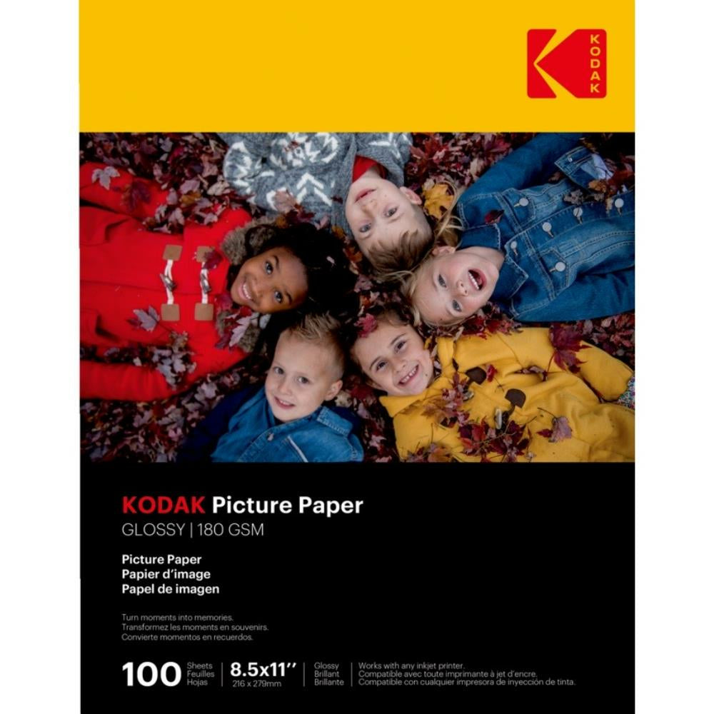 Kodak HP Glossy Photo Paper - 8.5" x 11" - 100 Pack
