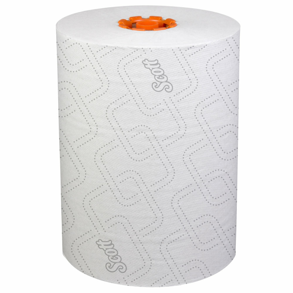 Scott Pro Slimroll Hard Roll Towels - with Absorbency Pockets - for Orange Core Dispensers - White - 6 Pack