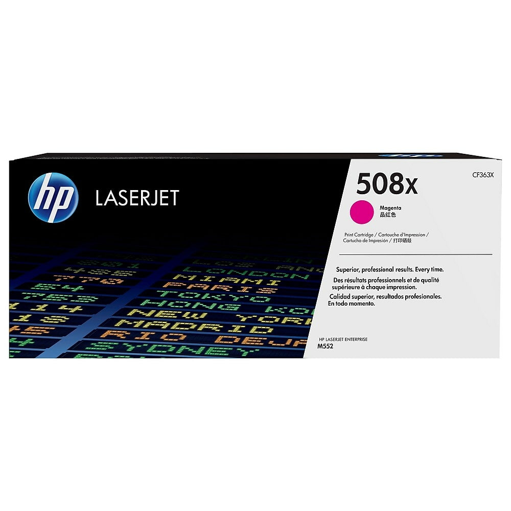 HP 508X (CF363X) Magenta High Yield Original LaserJet Toner Cartridge