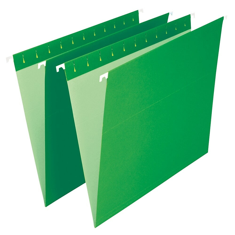 Chemises suspendues Staples vert vif - Format lettre - Paquet de 25