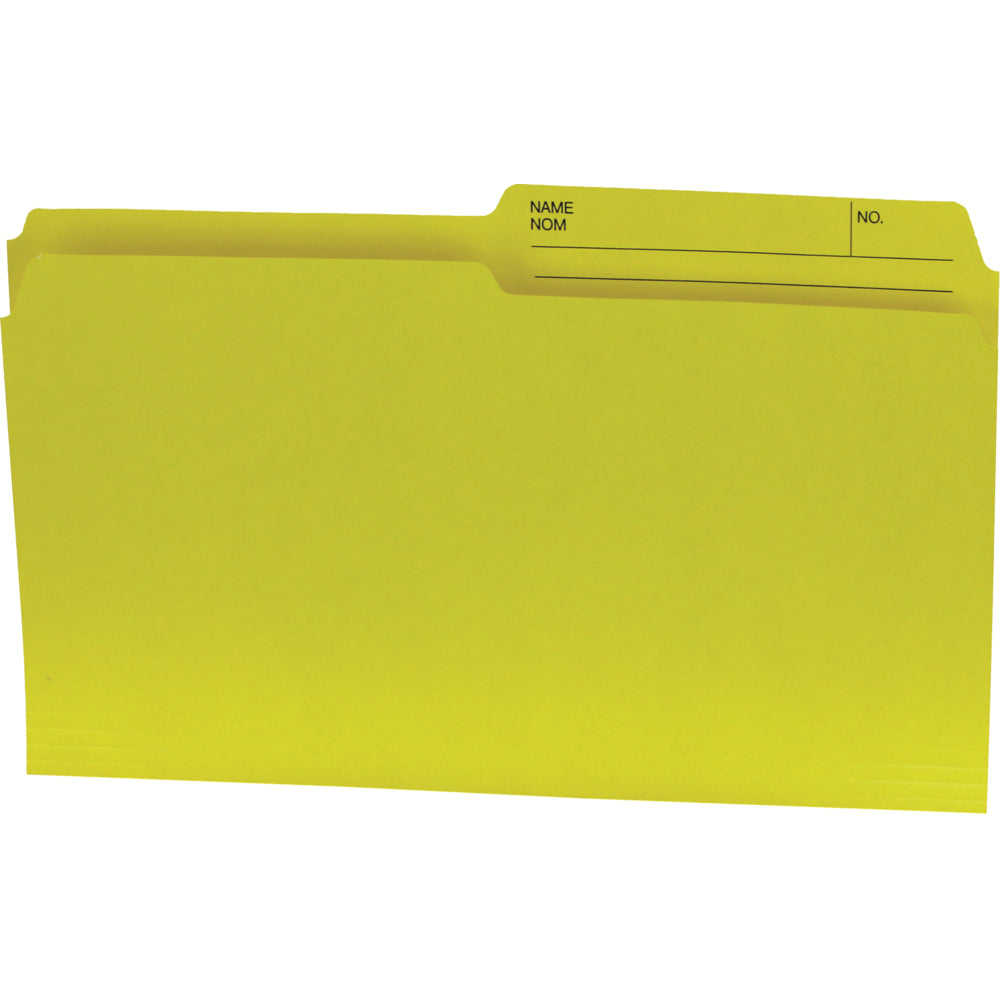 Chemises réversibles Hilroy - Format légal - Jaune - Paquet de 100