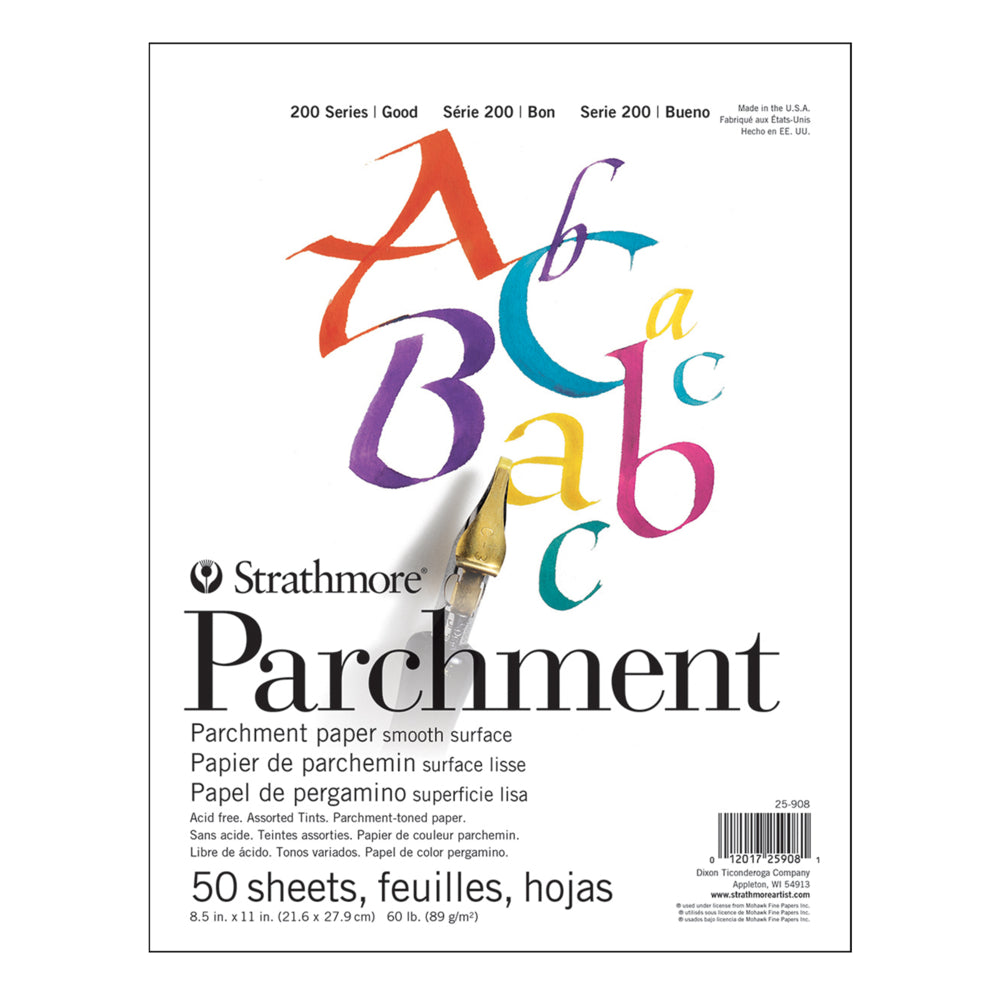 Bloc de papier parchemin Dixon Strathmore Student - 8,5" x 11" - Couleur parchemin - 50 feuilles/bloc