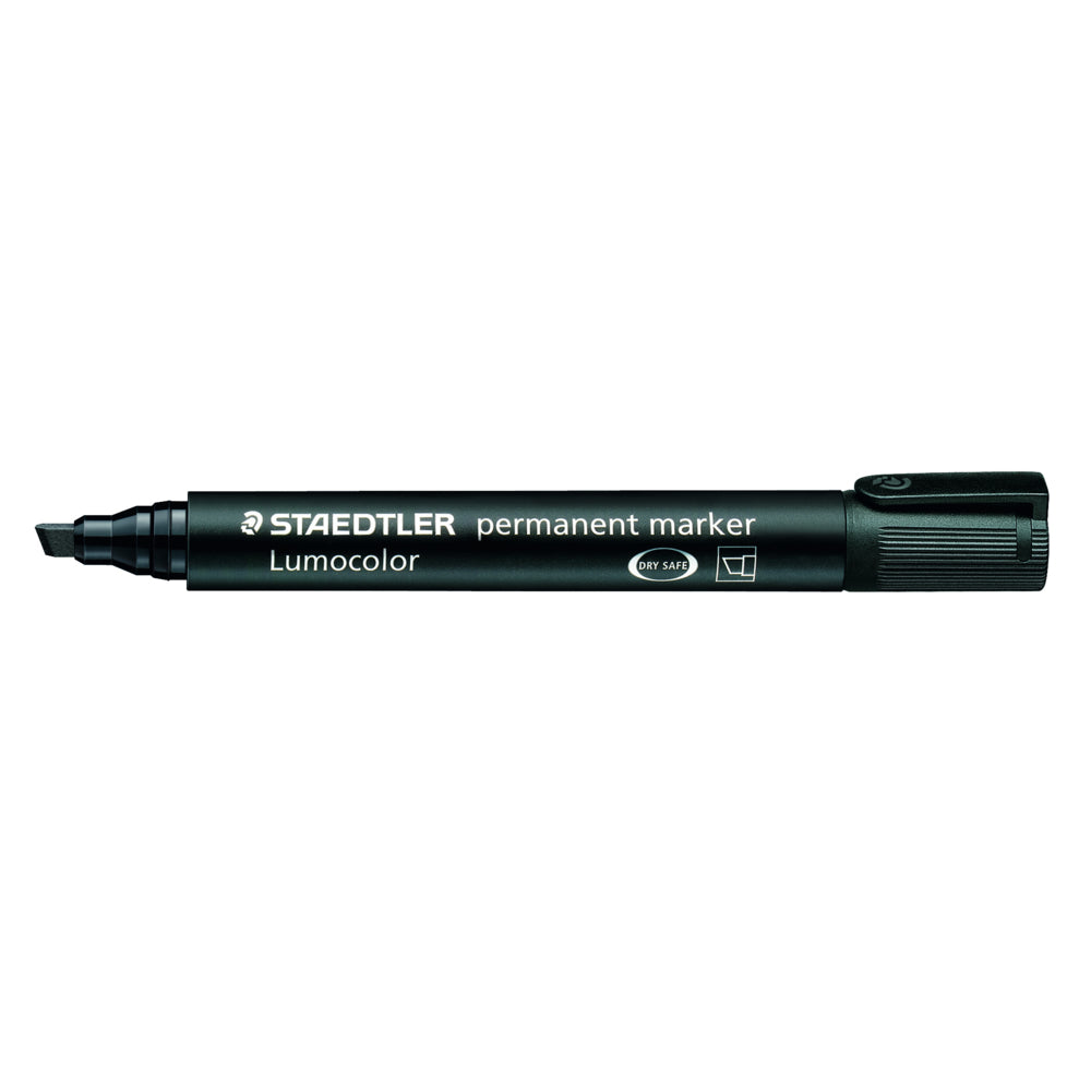 Staedtler Lumocolor Permanent Marker - Chisel Tip - Black
