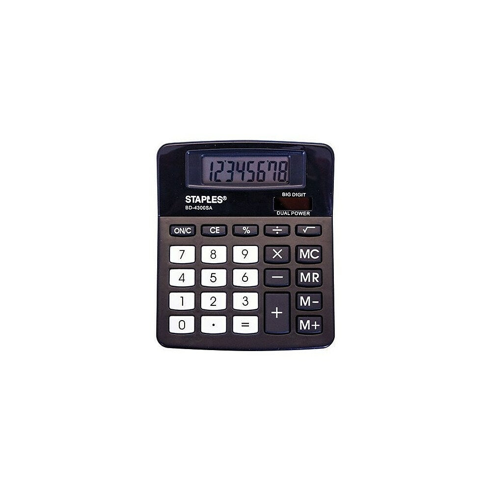 Staples BD-4300SA 8-Digit Angled Display Calculator