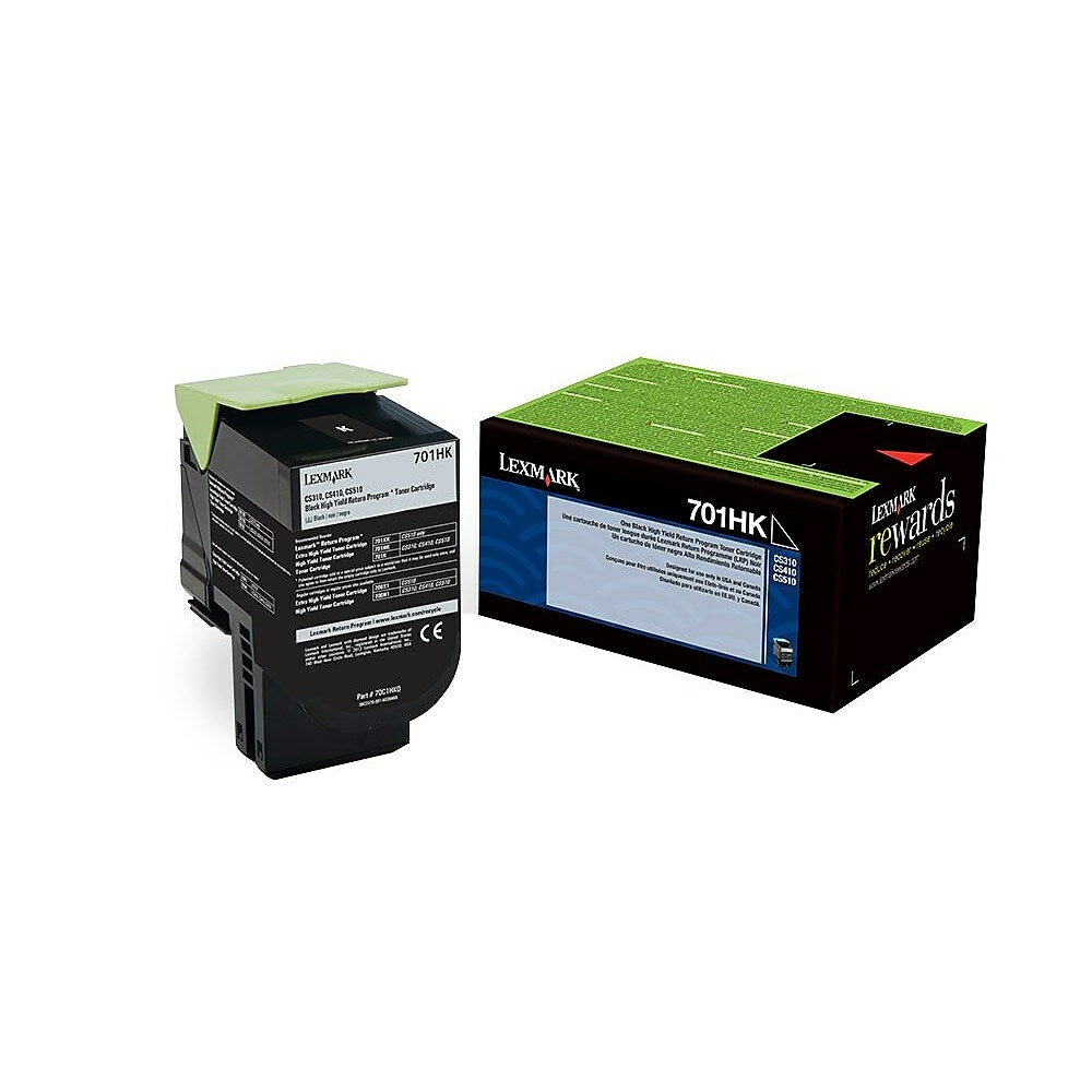 Cartouche de toner noir Lexmark 70C1HK0, programme de retour, haut rendement (70C1HK0)