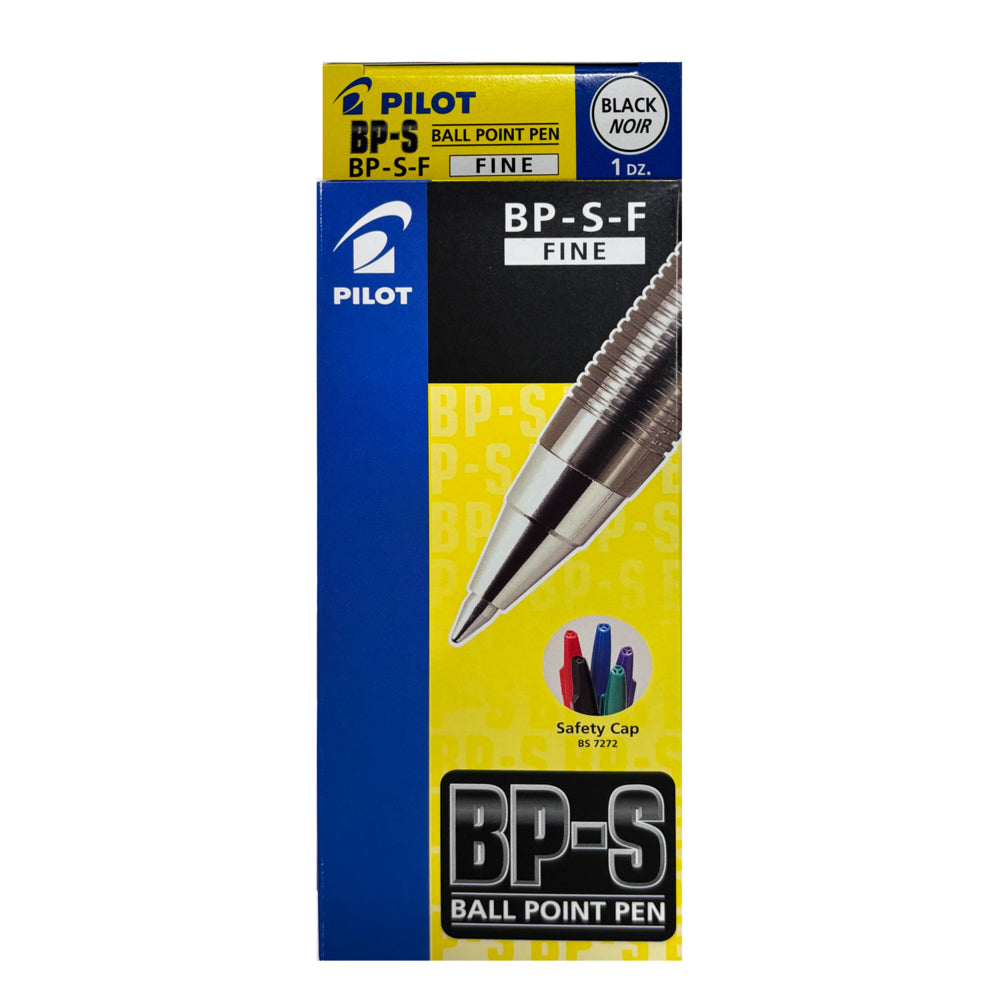 Pilot BPS Ballpoint Pens - Fine Point - Black - 12 Pack