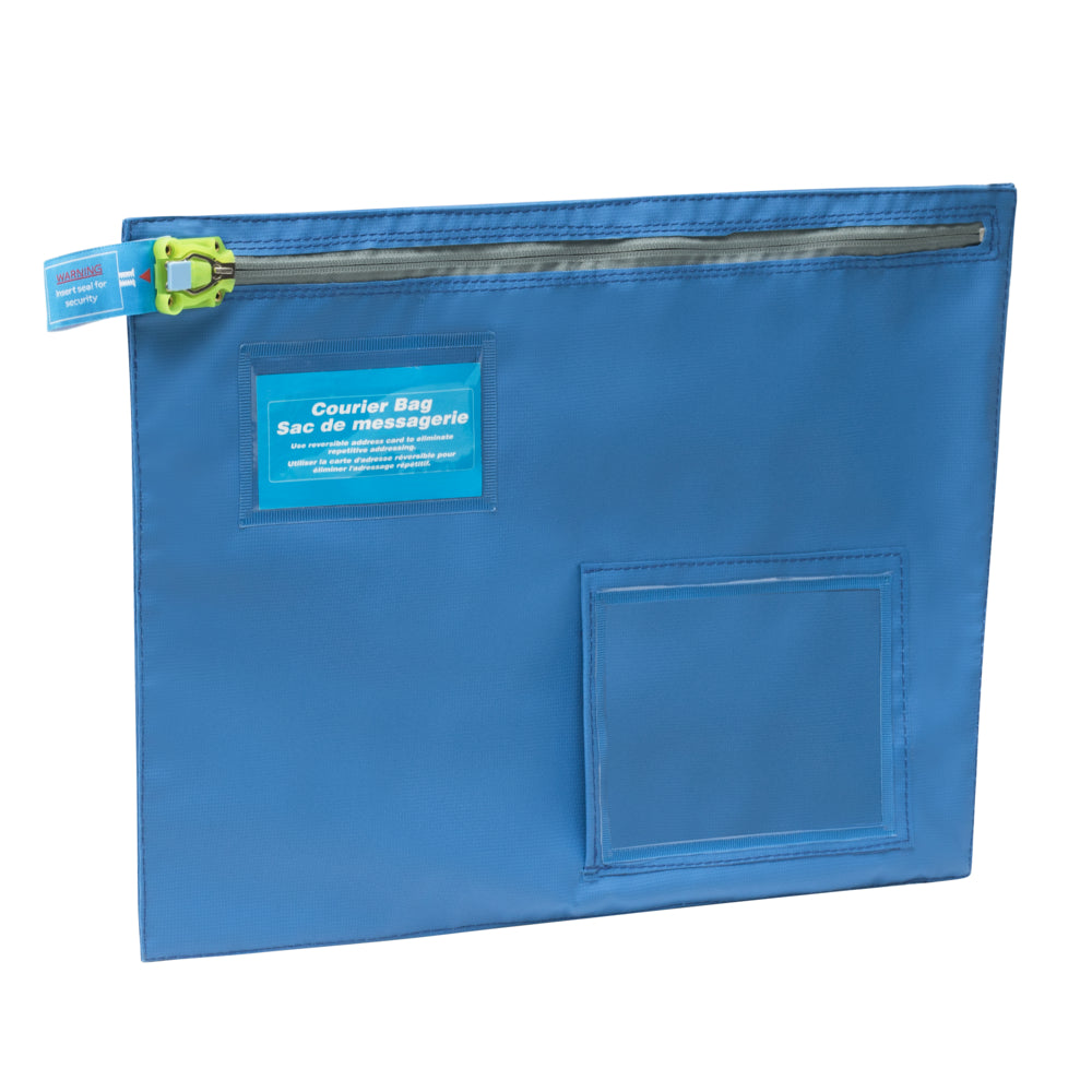 Securisac - Sac de courrier/courrier sécurisé réutilisable à fermeture éclair - Capacité de 7 lb - Bleu - 16 po x 12 po