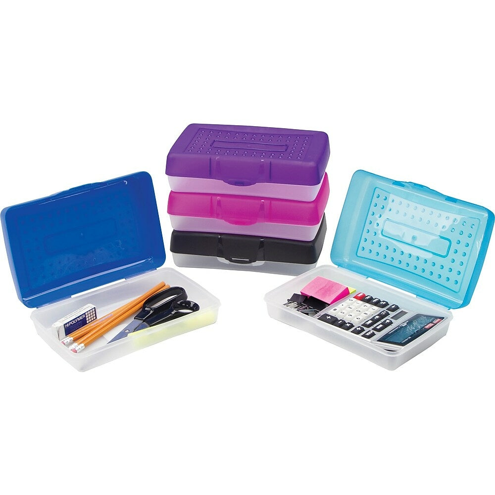 Petite trousse à crayons en plastique Staples - Couleurs assorties
