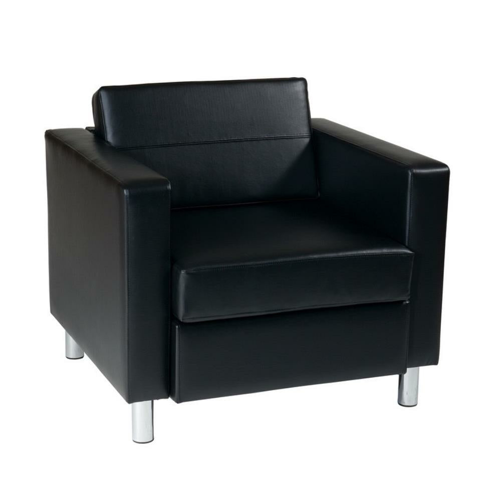 Fauteuil Pacific Lounge en vinyle noir