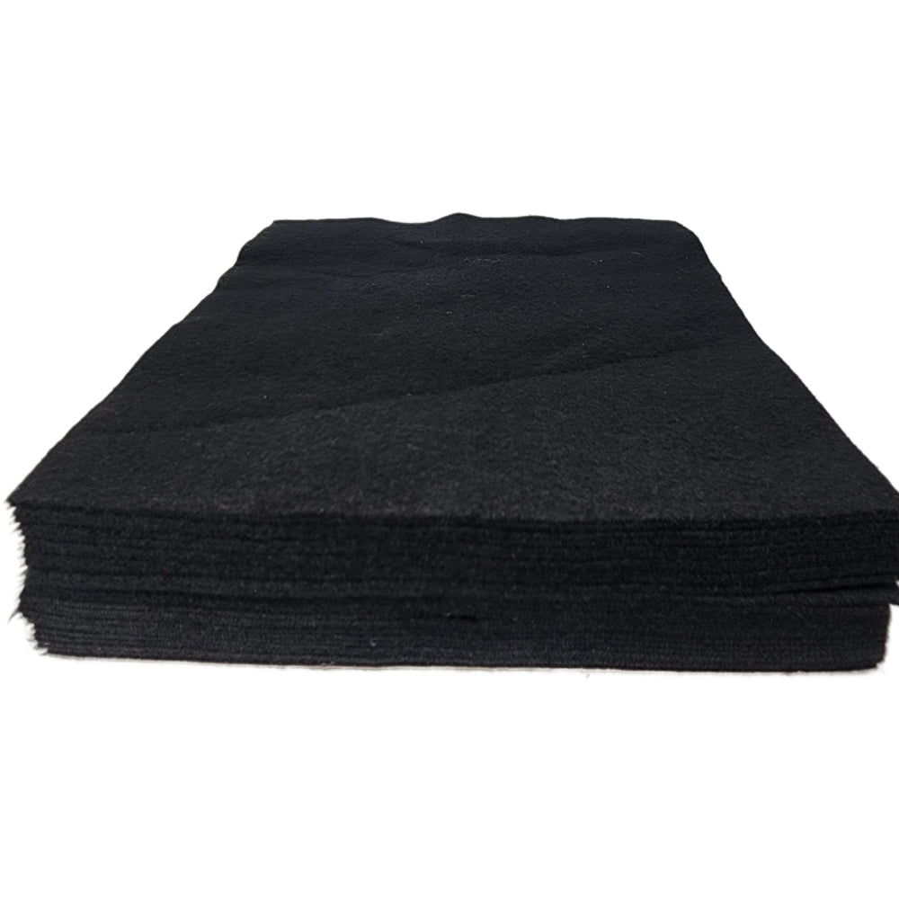 Multifeutre Craft Felt - 23cm x 30cm - Black - 25 Pack