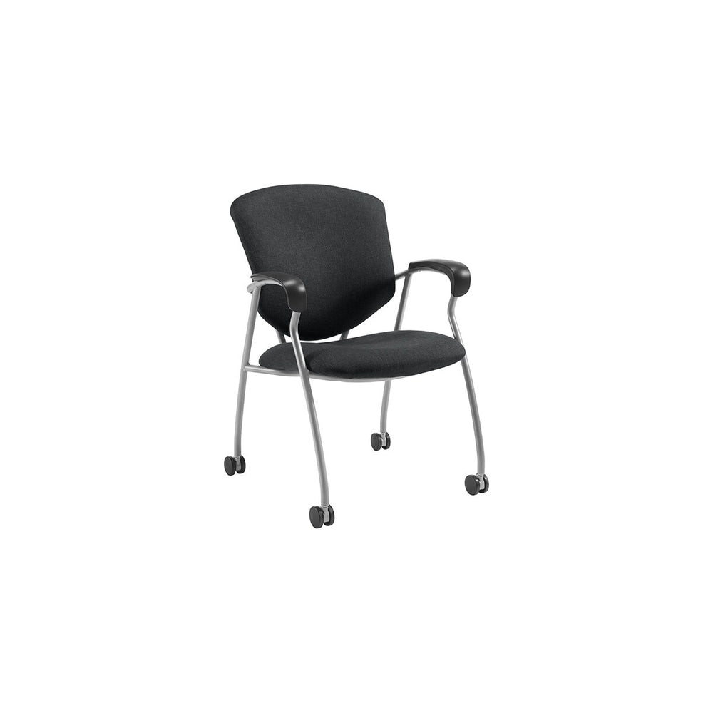 Global Supra 17.5" Armchair with Casters - Hudson Carbon