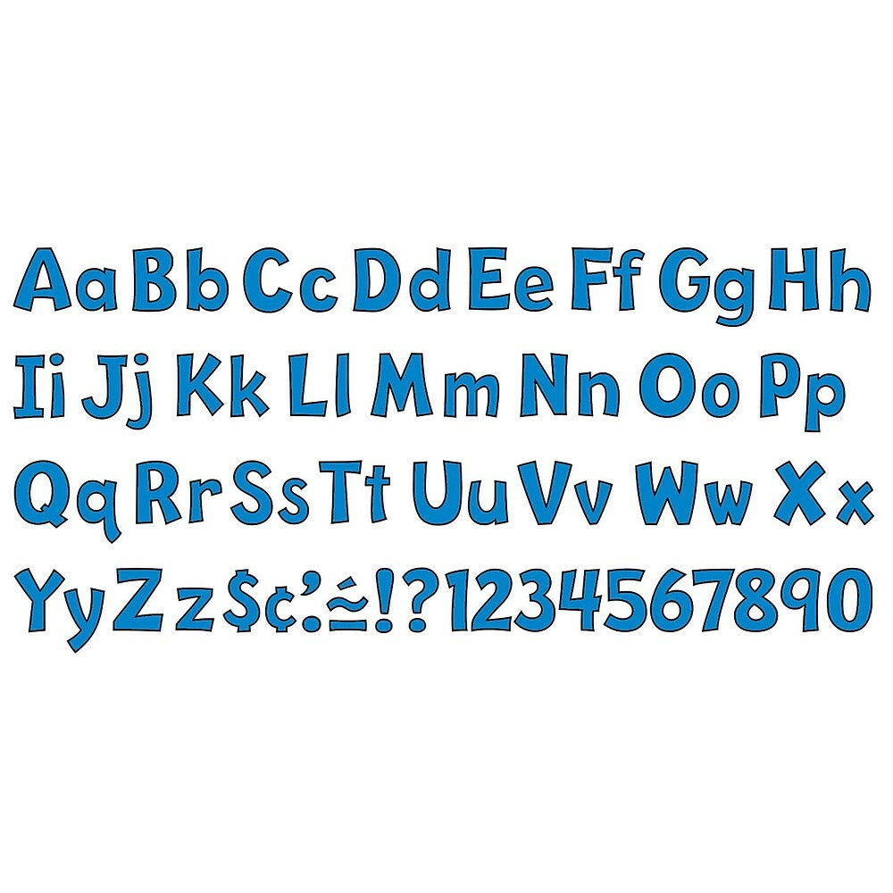 TREND enterprises Pack combo ludique de lettres majuscules et minuscules Ready Letters - 4" Bleu - Ensemble de 143 lettres et 73 autres caractères