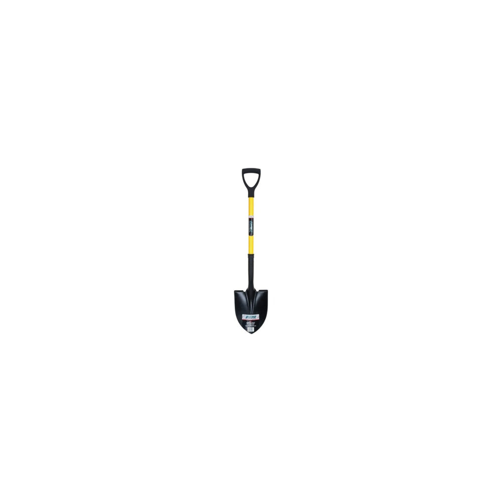 Aurora Tools Standard-Duty Round Point Shovel, D-Grip Handle