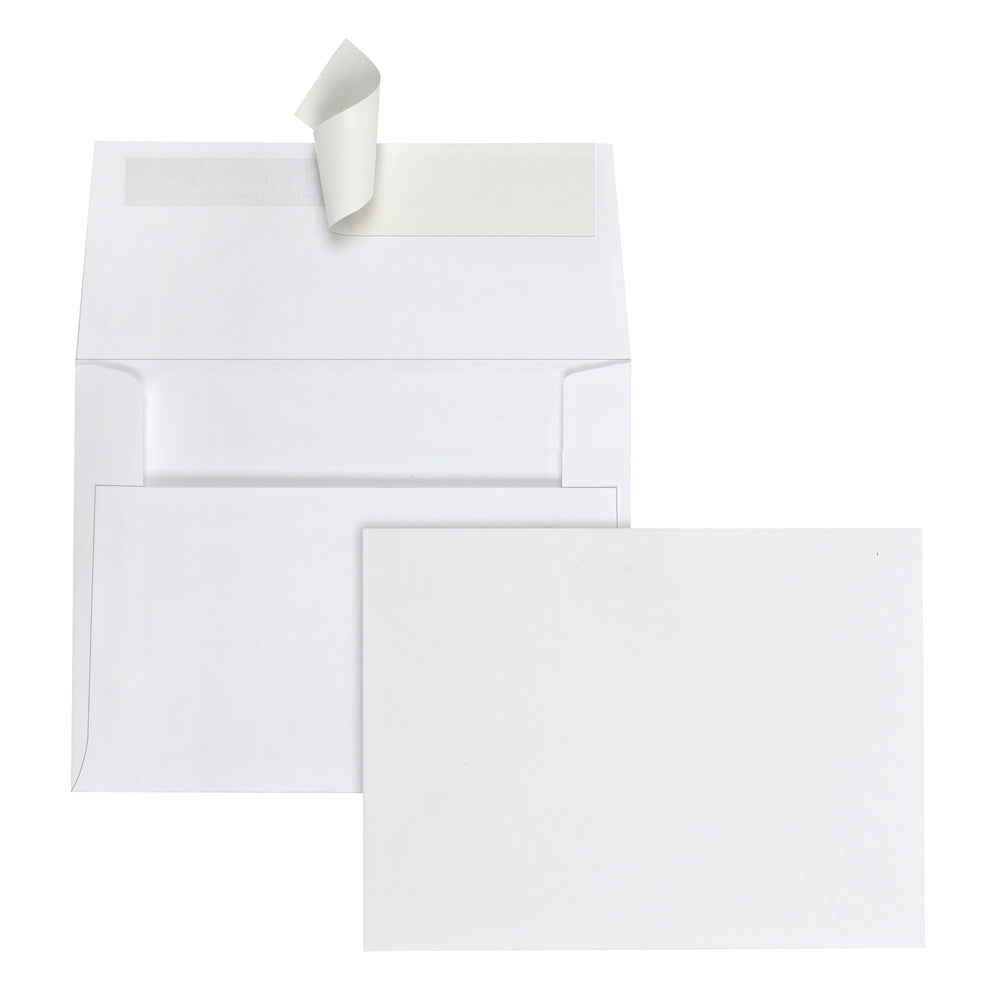 Enveloppes Quality Park Peel and Seal n° 5 pour cartes de vœux et invitations – 11,5 cm de largeur x 14,5 cm de longueur – Blanc – Paquet de 100