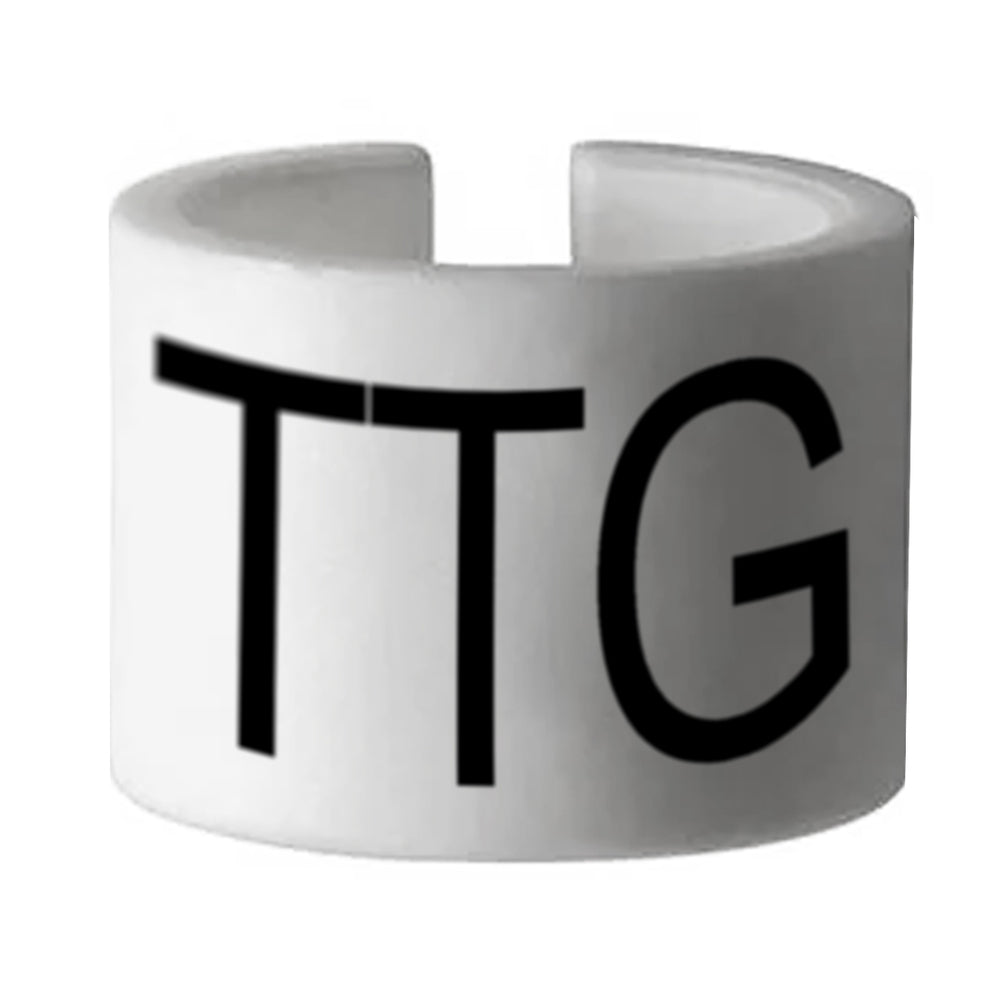 Eddie's Mini Size Markers For Hangers - TTG - French - White with Black Print - 100 Pack