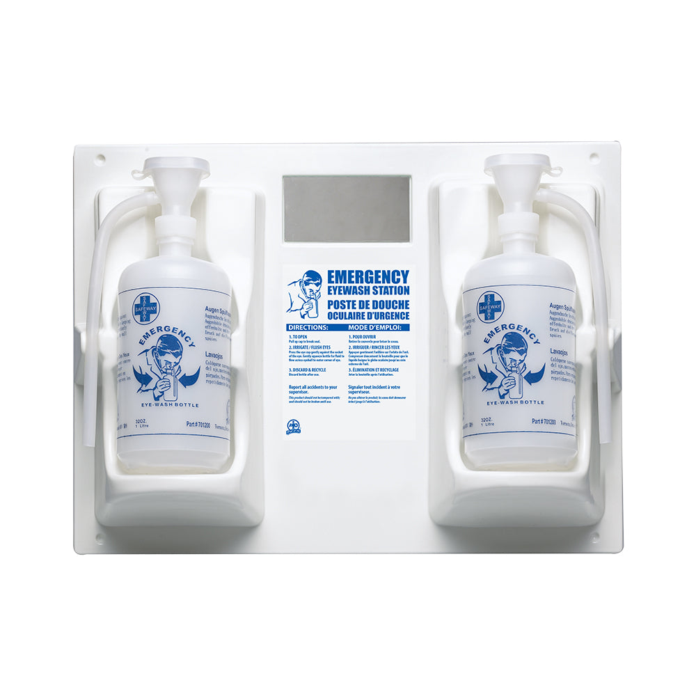 Wasip Dual Eyewash Station with Empty Bottle