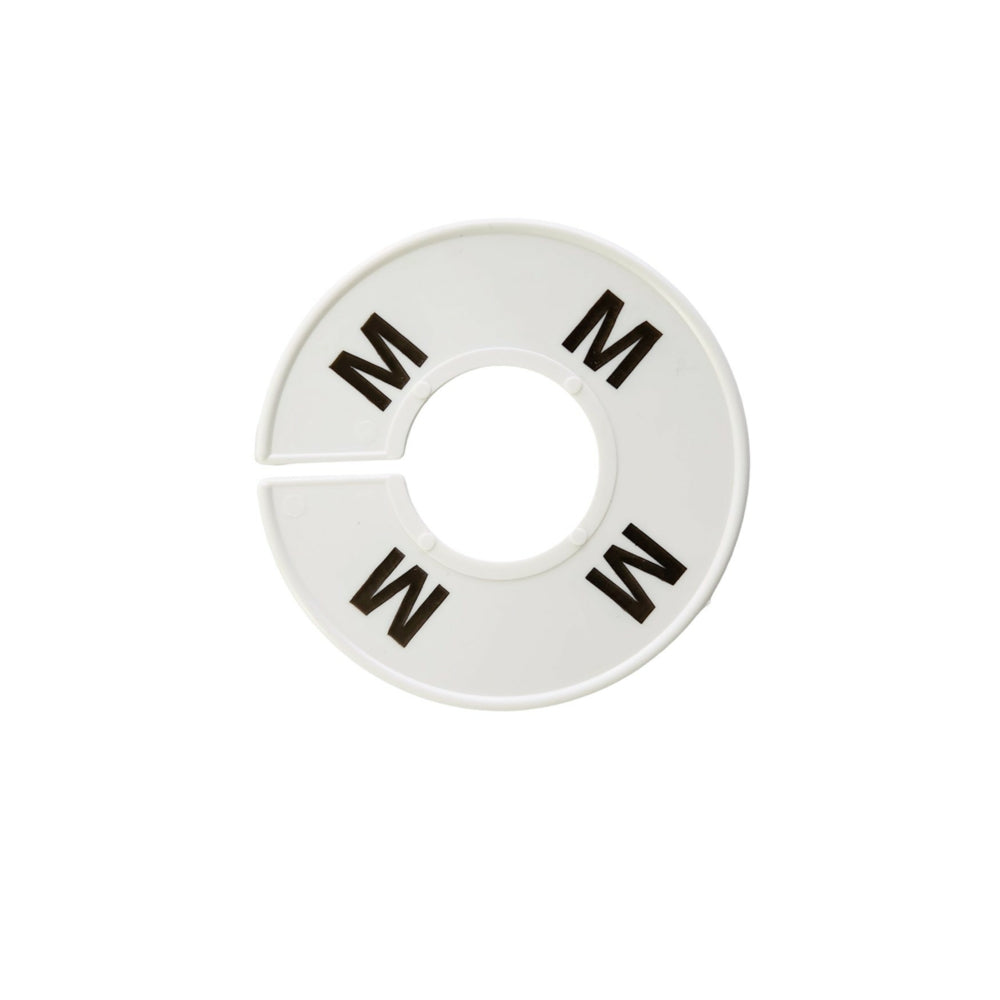 Séparateur d'anneaux Eddie's - M - Blanc/Noir - Paquet de 100