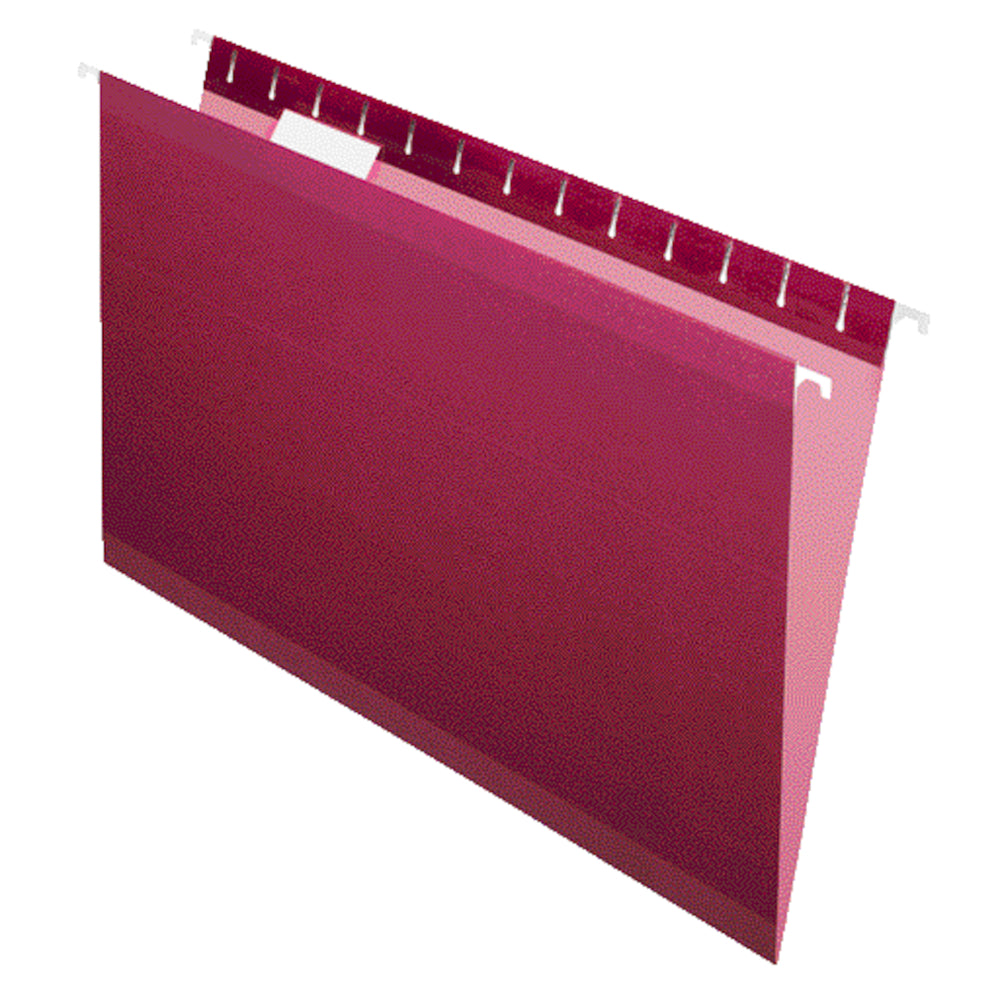 Chemises suspendues Pendaflex Premium couleur bordeaux - Format légal - Paquet de 25