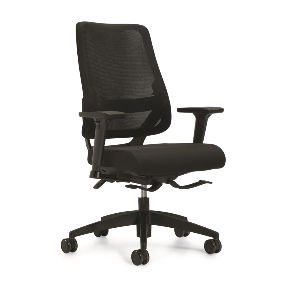 Global - Sora Weight Sensing Synchro-Tilter Chair with Mesh Back- Black