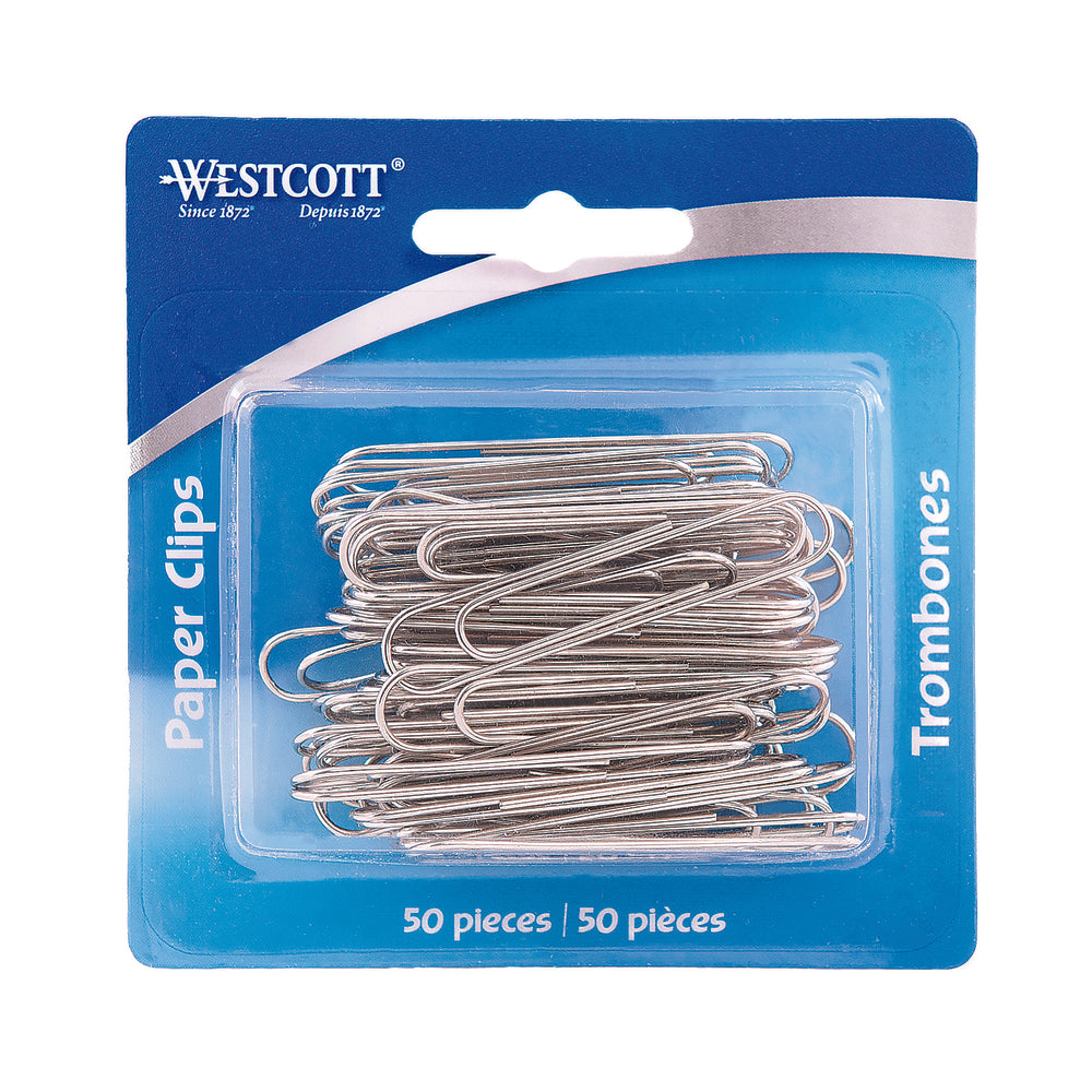 Trombones lisses Westcott - 51 mm - Argent - Paquet de 50