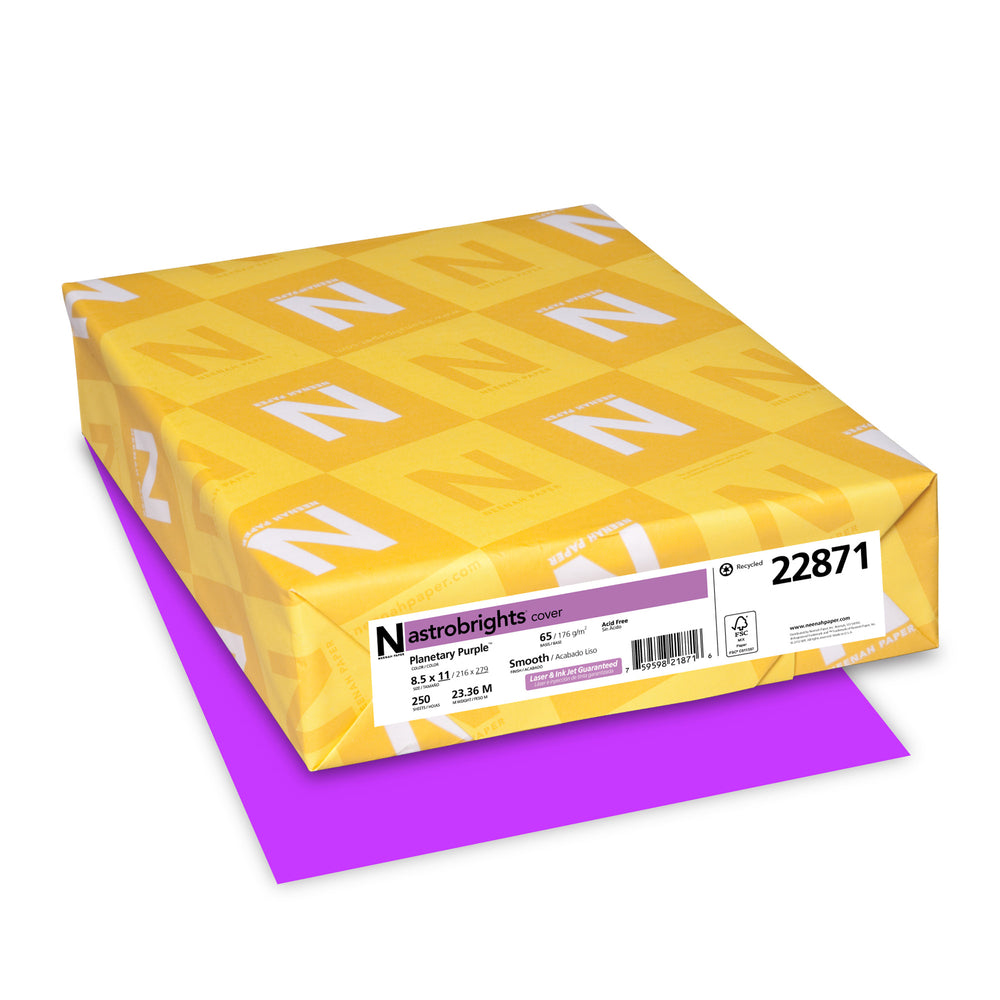 Astrobrights Coloured Paper - 8.5" x 11" - Planetary Purple - 250 Sheets
