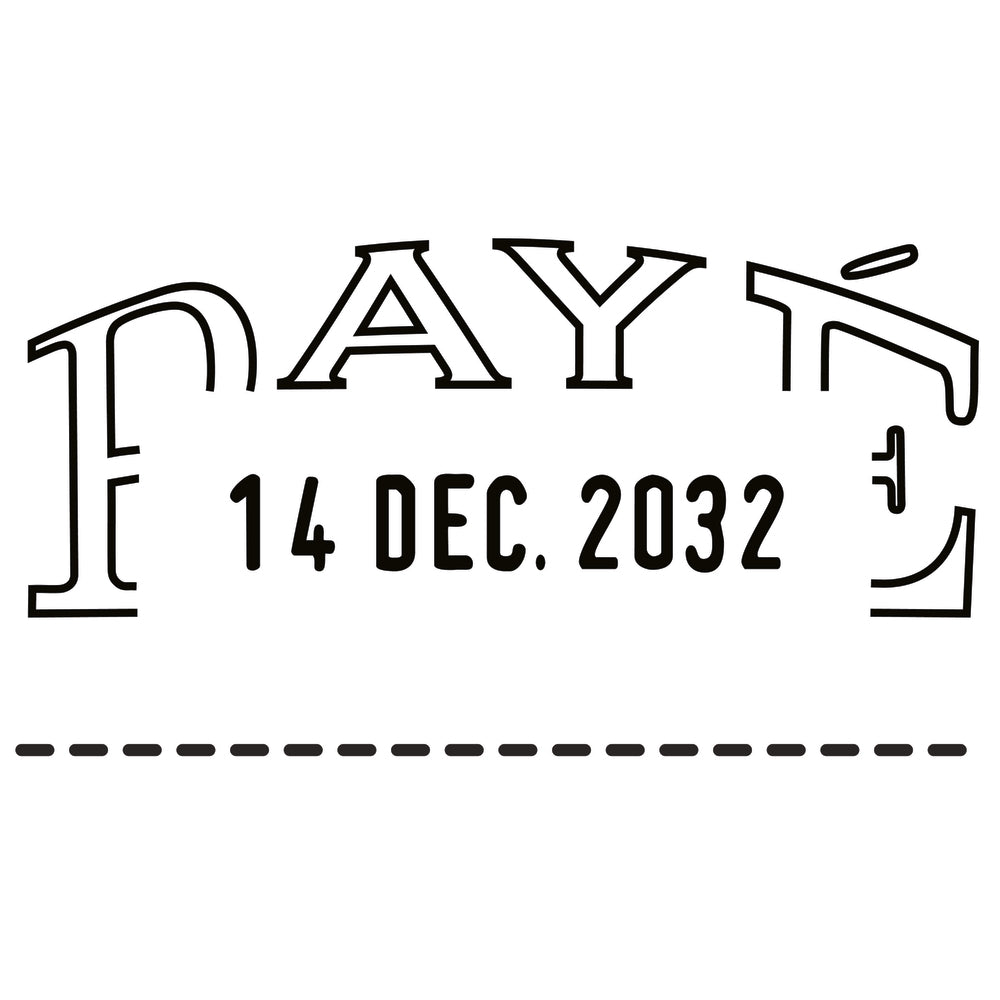 Dateur manuel Trodat 2210 - Français - 2 lignes - « Paye » et « Date »