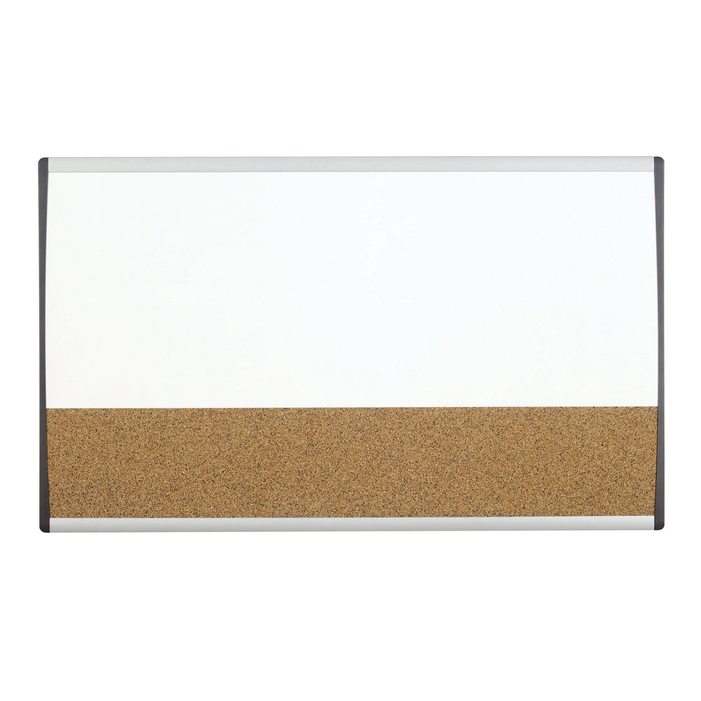 Quartet Arc Cubicle Combination Board - White BoardBulletin Board - Aluminium Frame - 30" x 18"