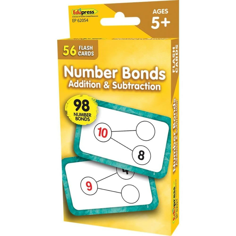 Edupress Number Bonds Flash Cards - Addition and Subtraction, 7.9 x 13cm, 56/pkg