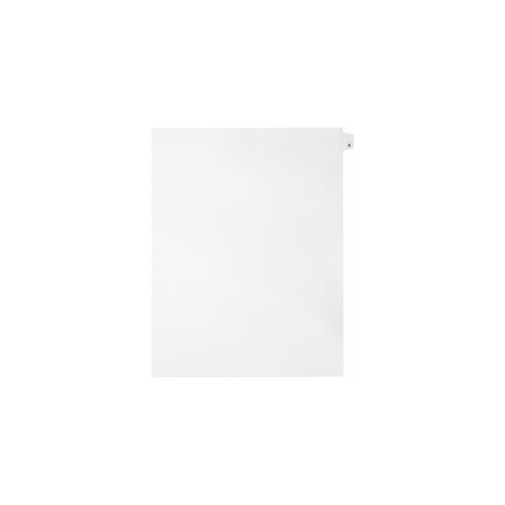 Onglets Sterling Alpha Singles, lettre A, blancs, format lettre, coupe 1/26e, paquet de 25
