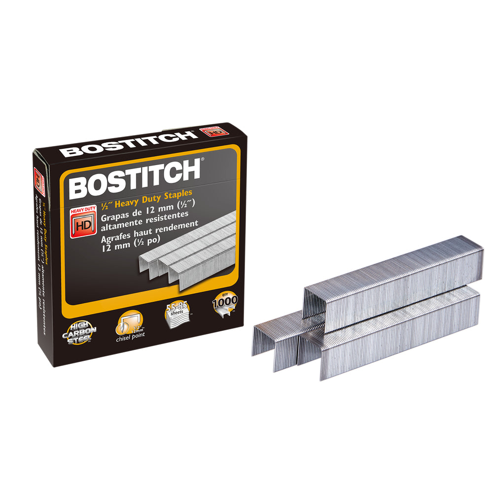 Stanley Bostitch Heavy-Duty Staples - 1/2" - 1000 Pack